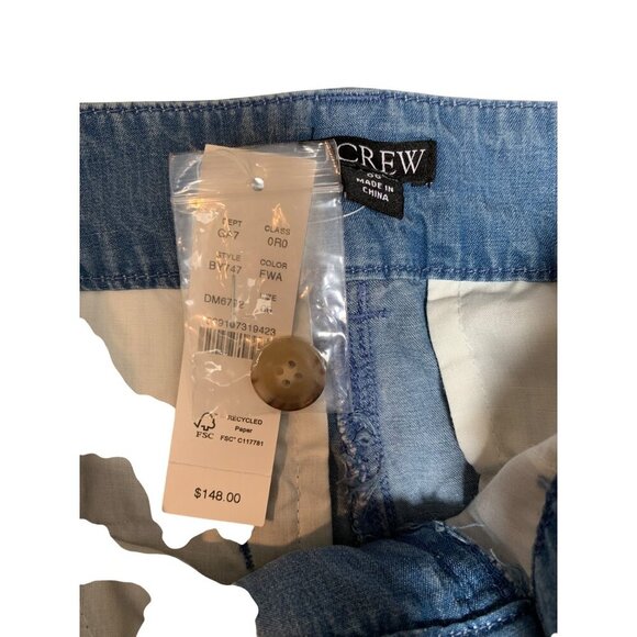 J.Crew Womens Wide-Leg Denim Pants Size 8 Blue - Picture 4 of 5